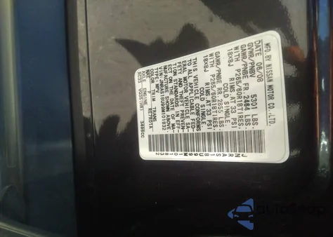 2009 Infiniti Fx35 from USA, damaged, VIN JNRAS18U99M101832
